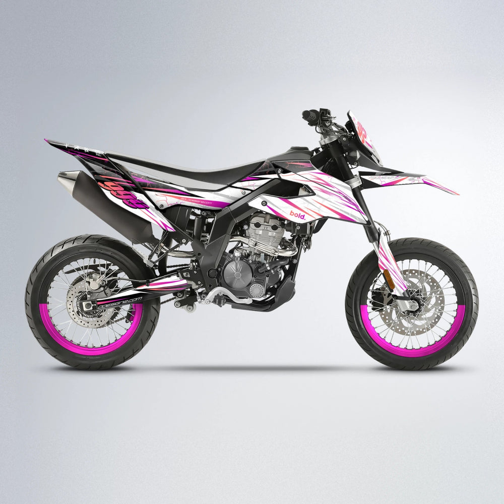 SUNRISE Aprilia SX 125 supermoto graphics kit in Pink