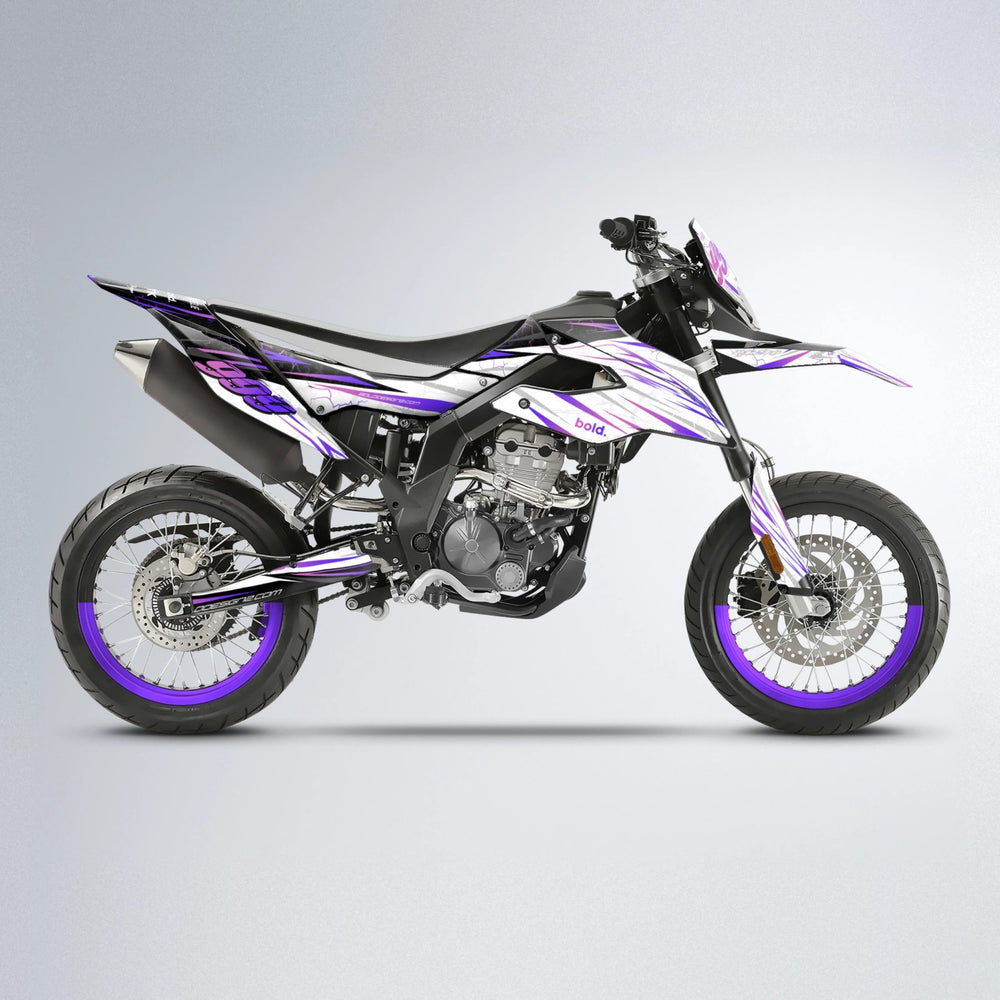 SUNRISE Aprilia SX 125 supermoto graphics kit in Purple