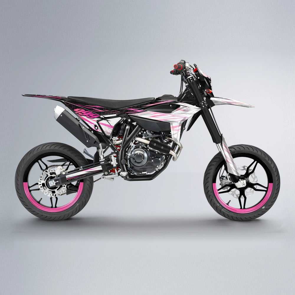 SUNRISE Beta supermoto graphics kit in Flamingo