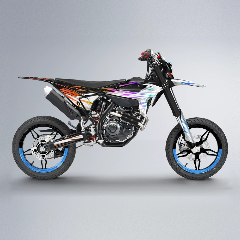 SUNRISE Beta supermoto graphics kit in Sunset Fade