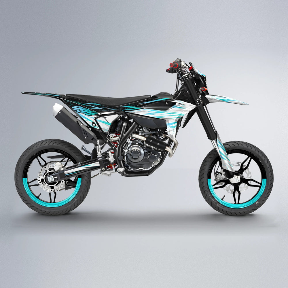 SUNRISE Beta supermoto graphics kit in Teal