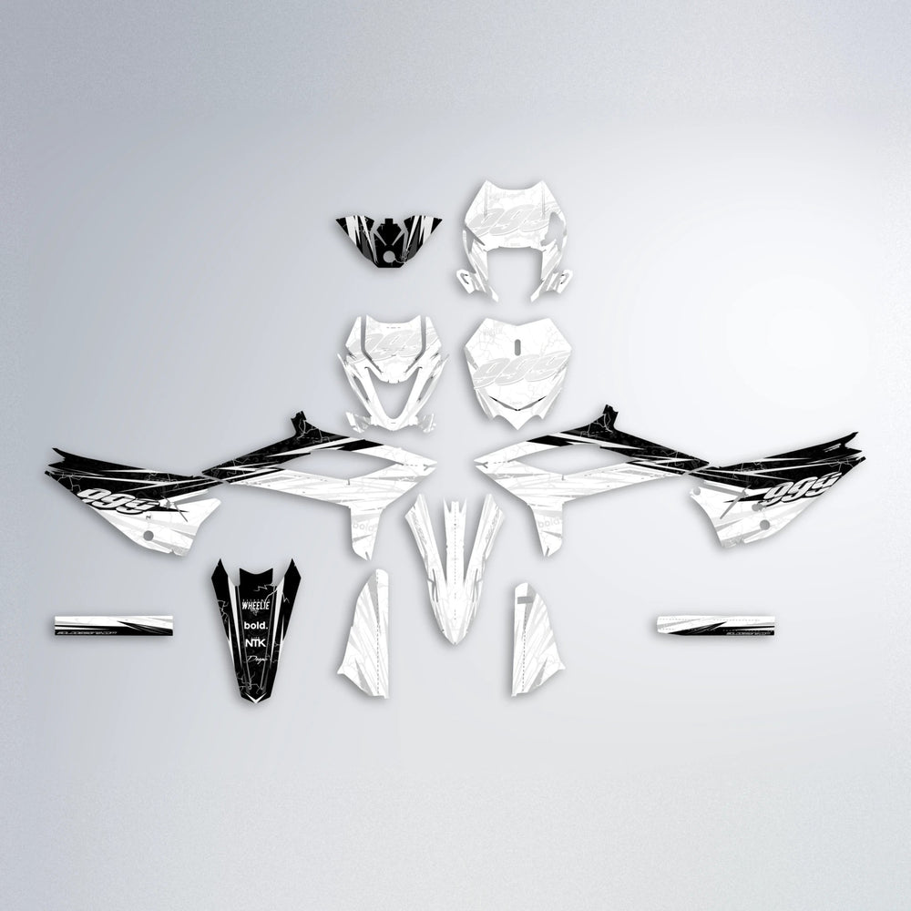 SUNRISE Beta graphics kit parts layout in White