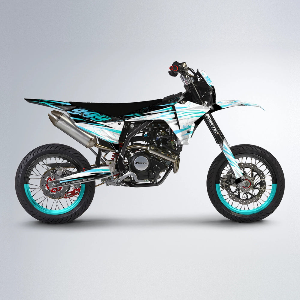 SUNRISE Fantic supermoto graphics kit in Teal