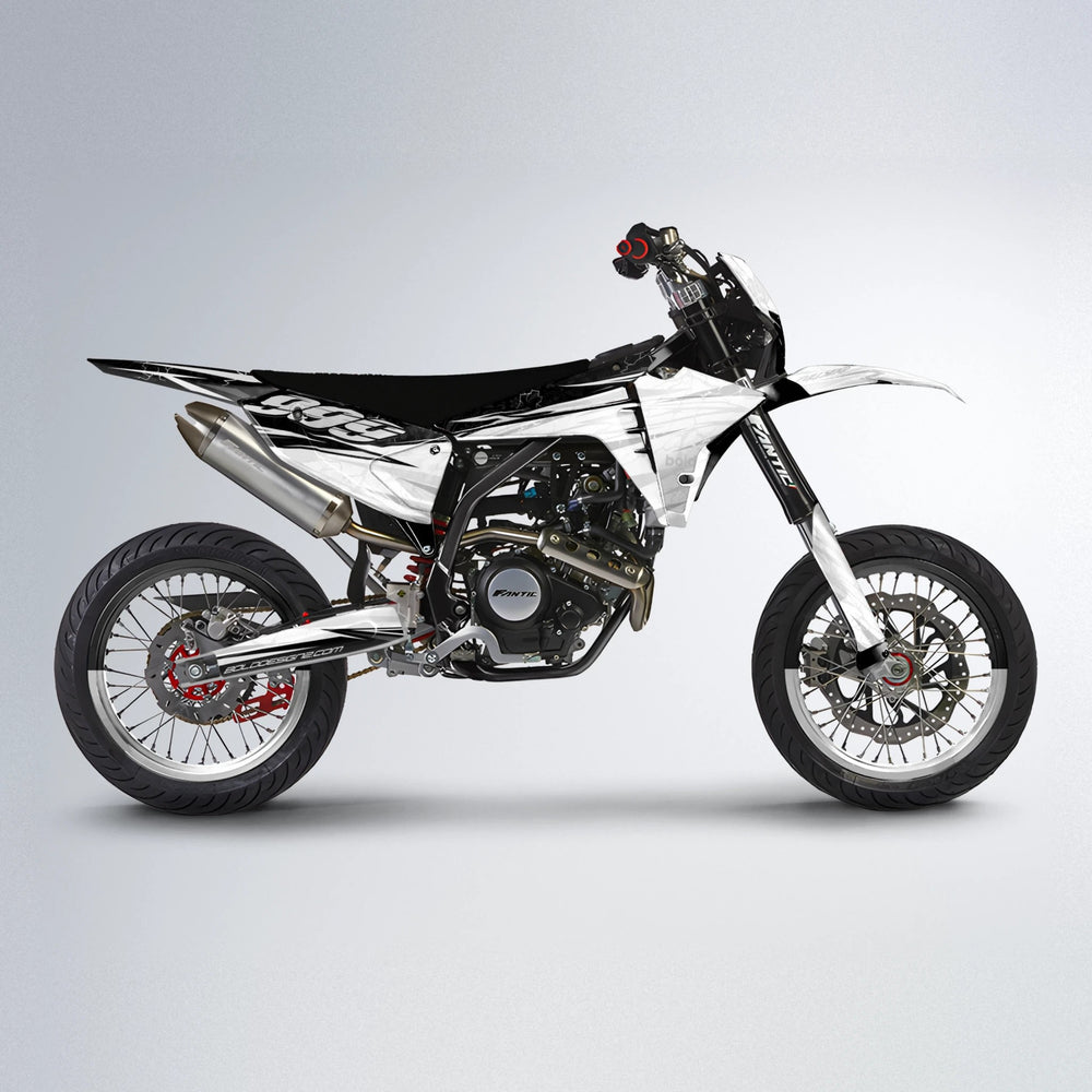 SUNRISE Fantic supermoto graphics kit in White