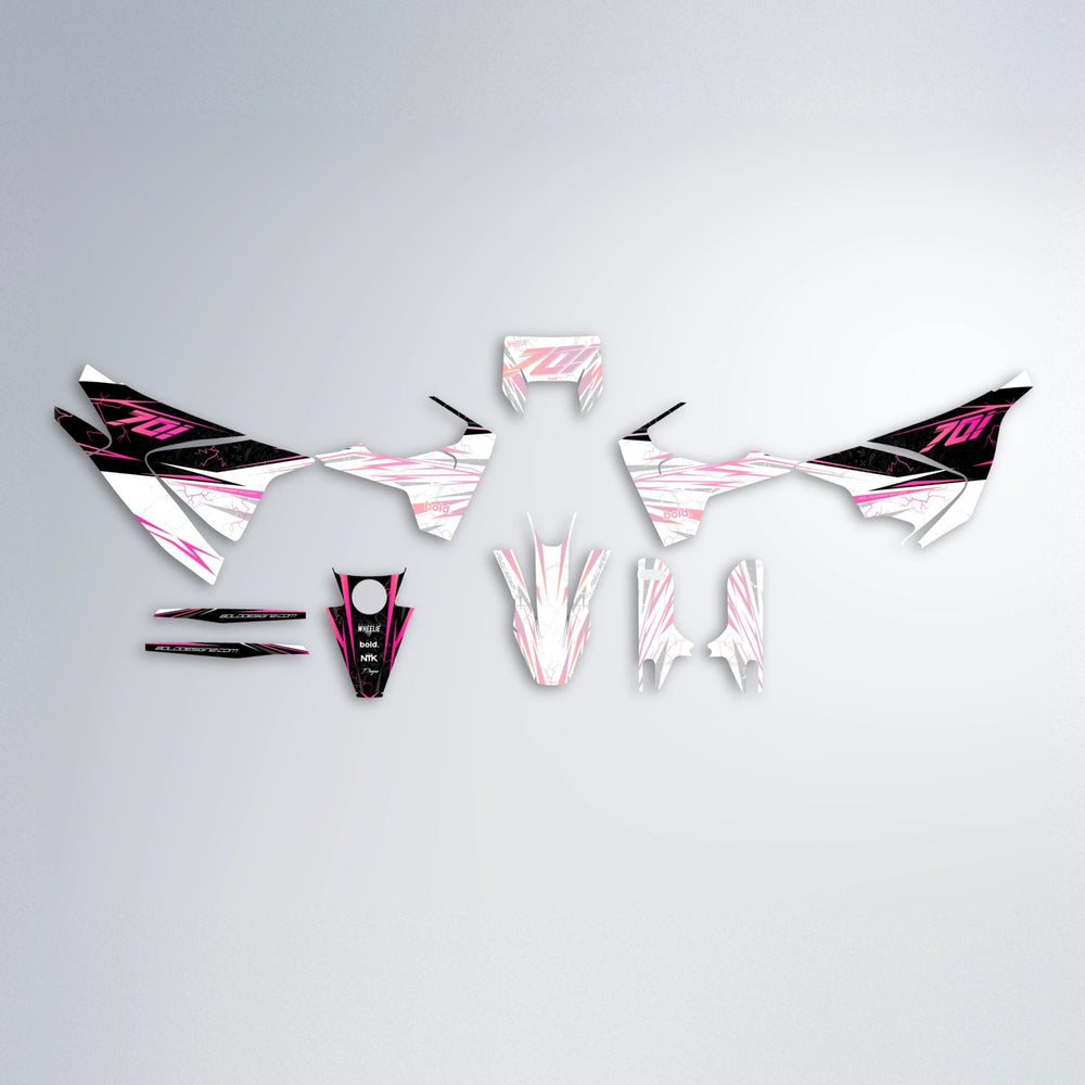 SUNRISE Husqvarna 701 graphics kit parts layout in Flamingo