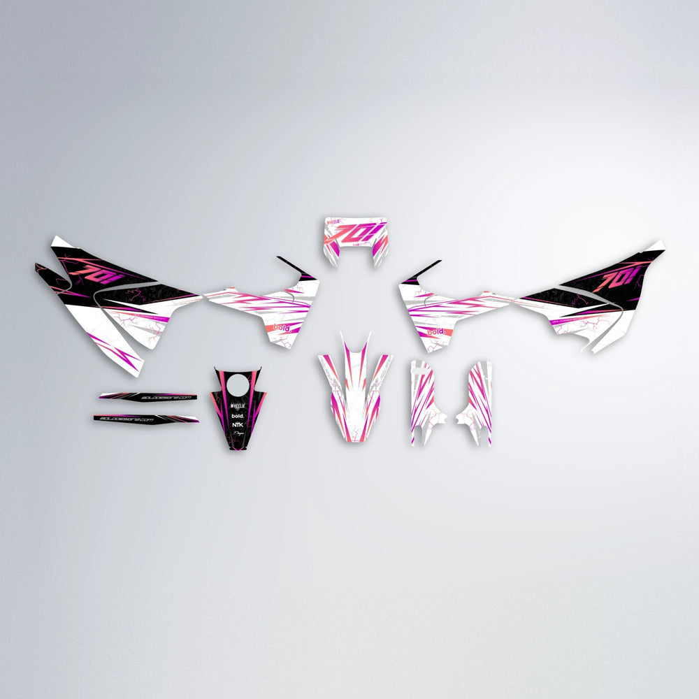SUNRISE Husqvarna 701 graphics kit parts layout in Pink