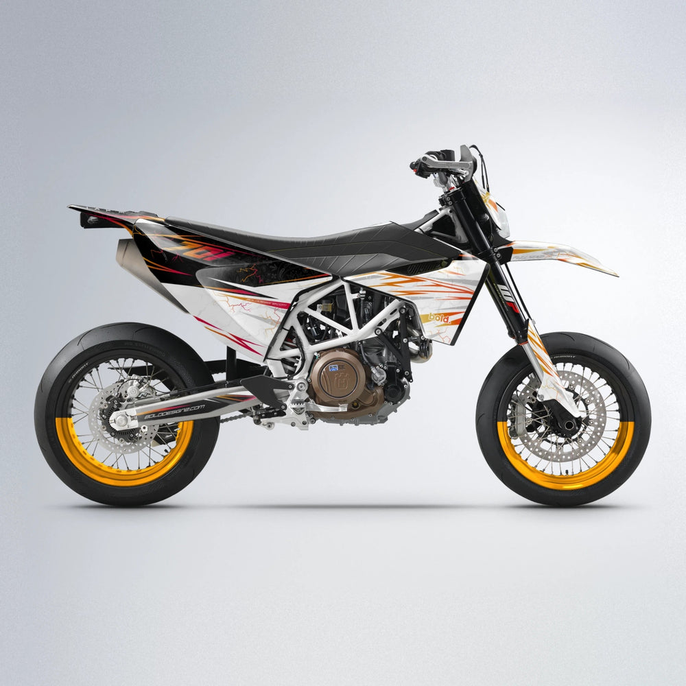 SUNRISE Husqvarna 701 supermoto graphics kit in Red & Orange