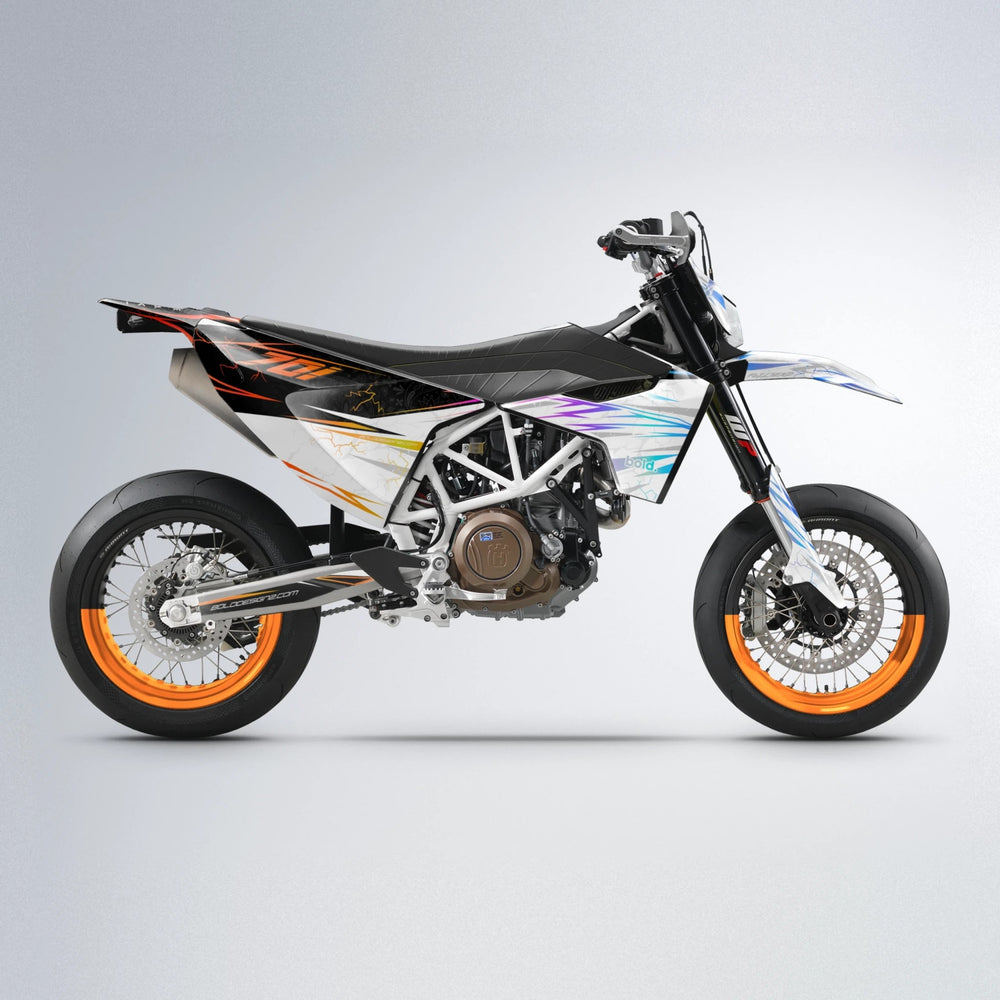 SUNRISE Husqvarna 701 supermoto graphics kit in Sunset Fade