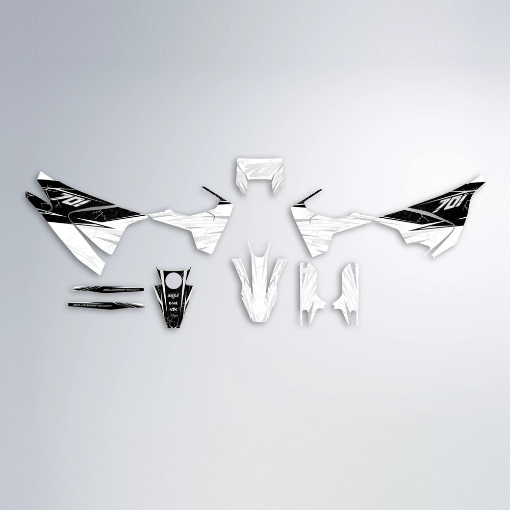 SUNRISE Husqvarna 701 graphics kit parts layout in White