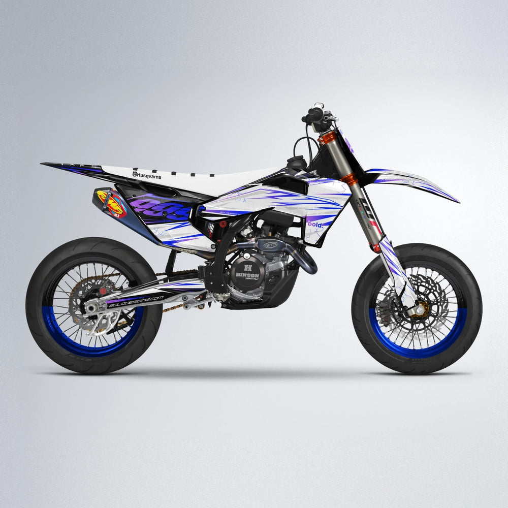 SUNRISE Husqvarna FE/TE supermoto graphics kit in Blue