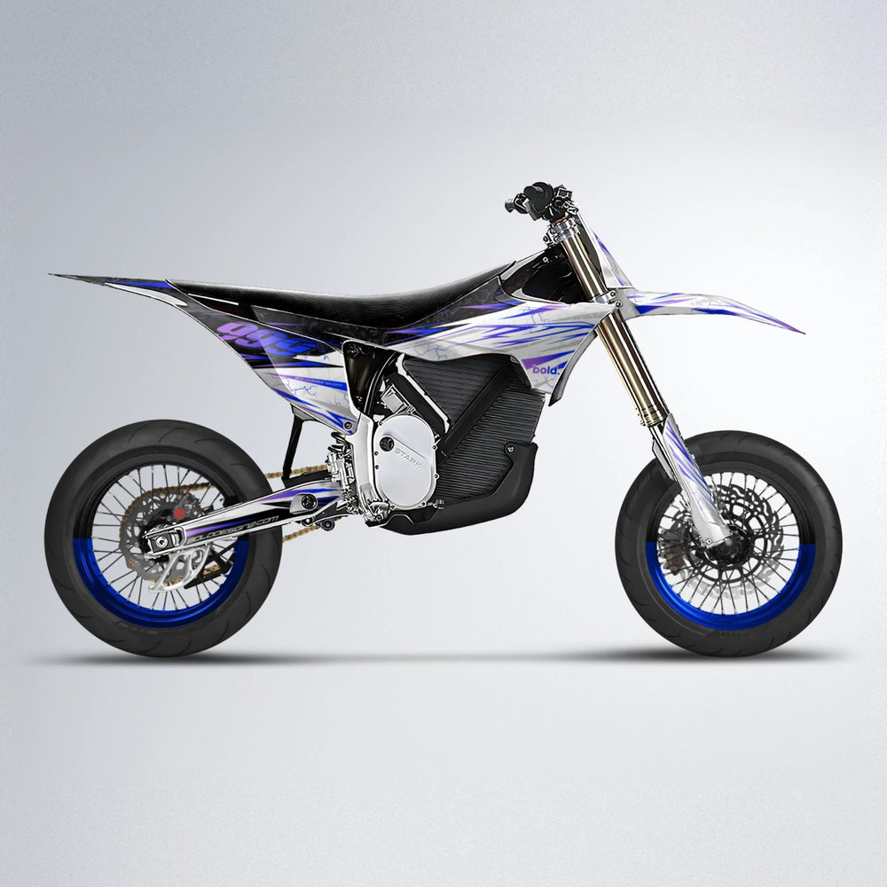 SUNRISE Stark Varg SM supermoto graphics kit in Blue