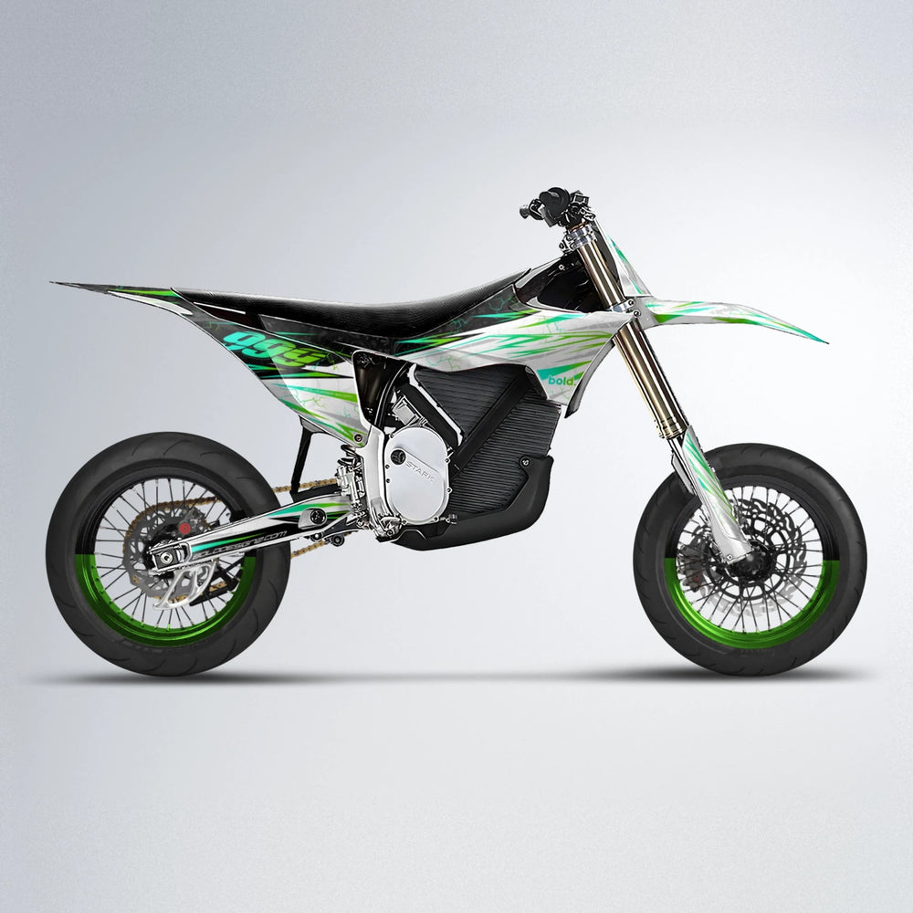 SUNRISE Stark Varg SM supermoto graphics kit in Green