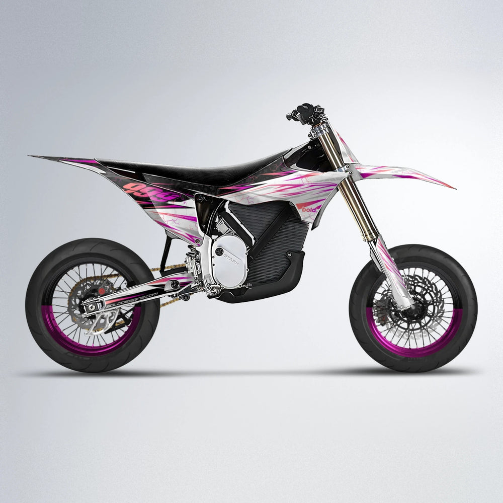 SUNRISE Stark Varg SM supermoto graphics kit in Pink