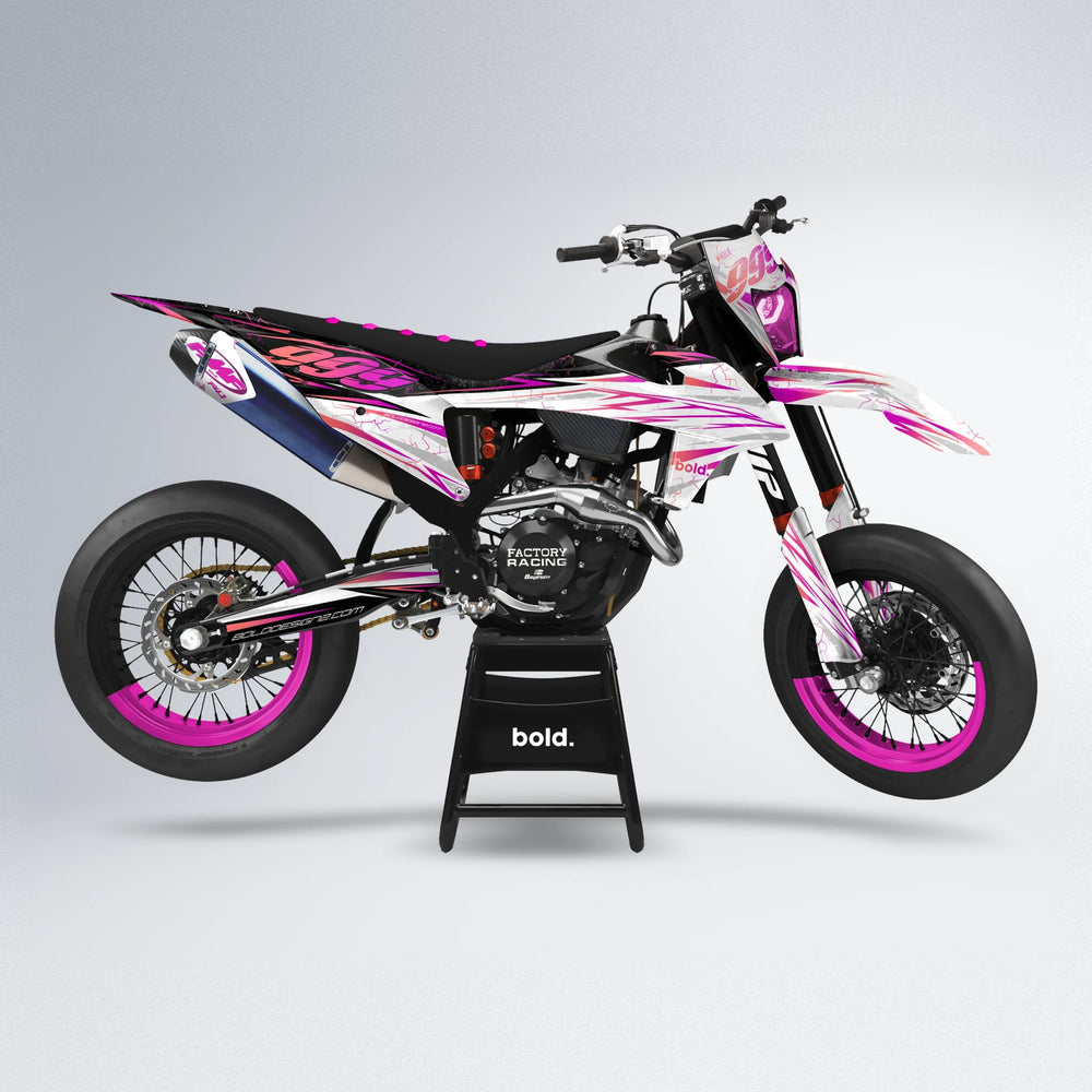 SUNRISE supermoto graphics kit in Pink
