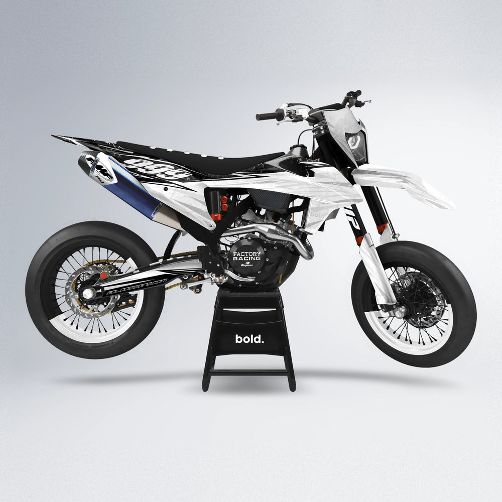SUNRISE supermoto graphics kit in White