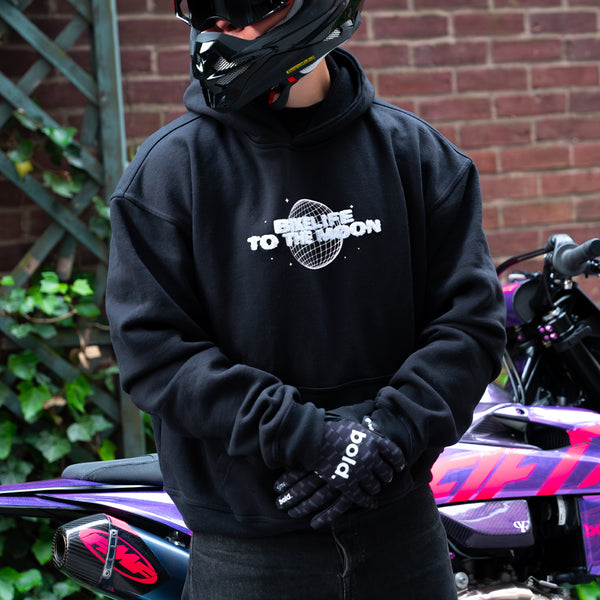 Bikelife To The Moon Hoodie (oversize fit) - Bolddesignz
