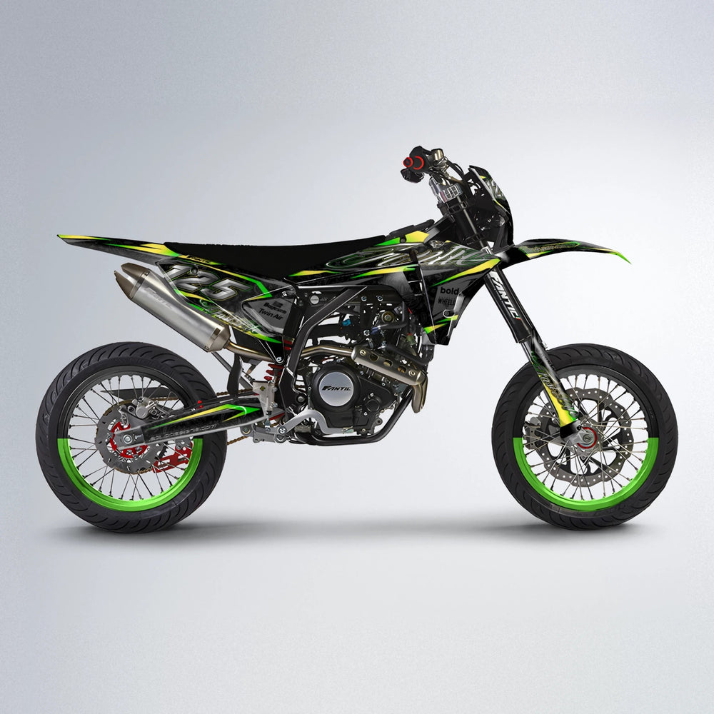 TASK Fantic supermoto graphics kit in Green