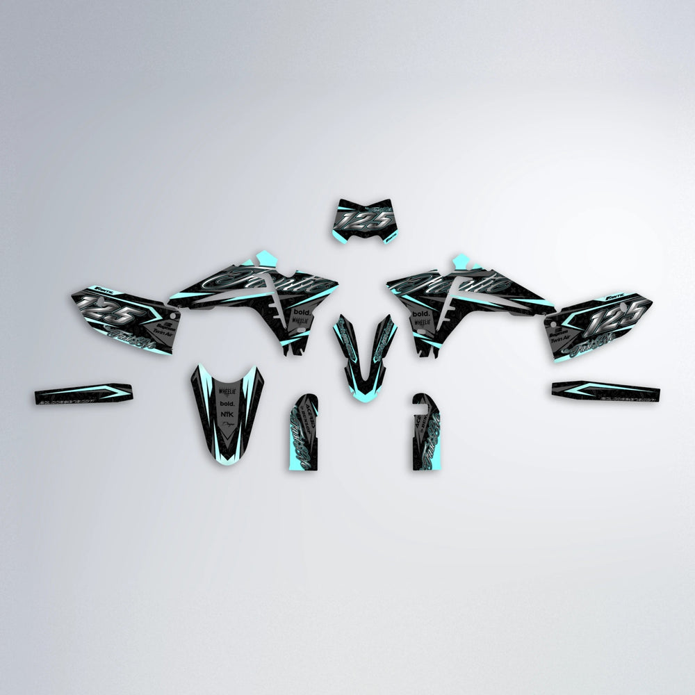 TASK Fantic graphics kit parts layout in Mint