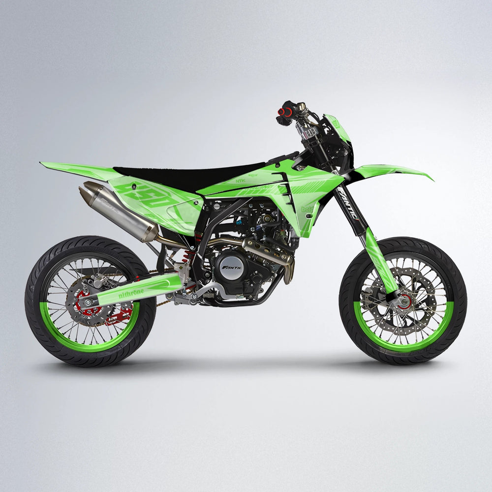 TEMPEST Fantic supermoto graphics kit in Green