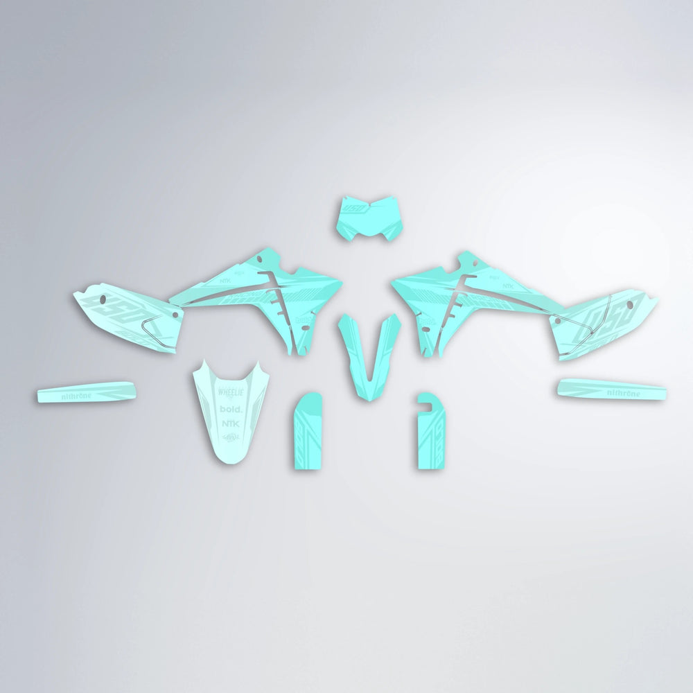 TEMPEST Fantic graphics kit parts layout in Mint