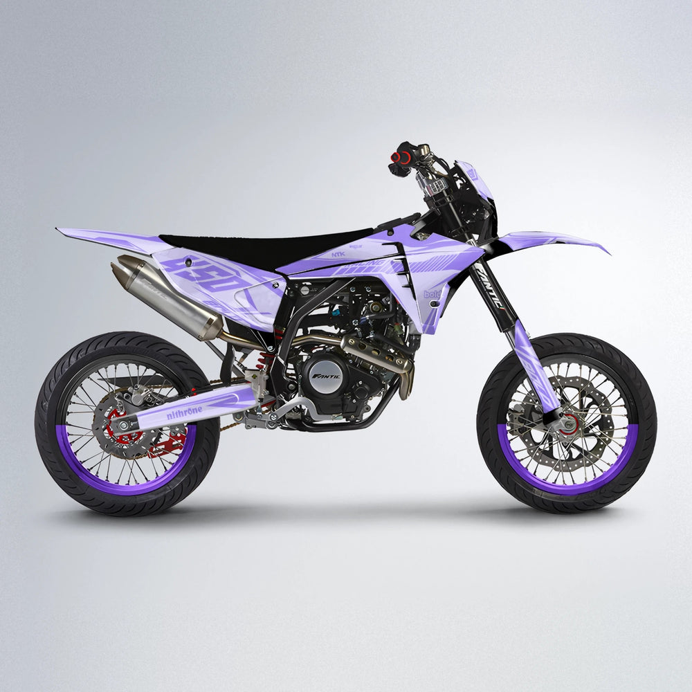 TEMPEST Fantic supermoto graphics kit in Purple