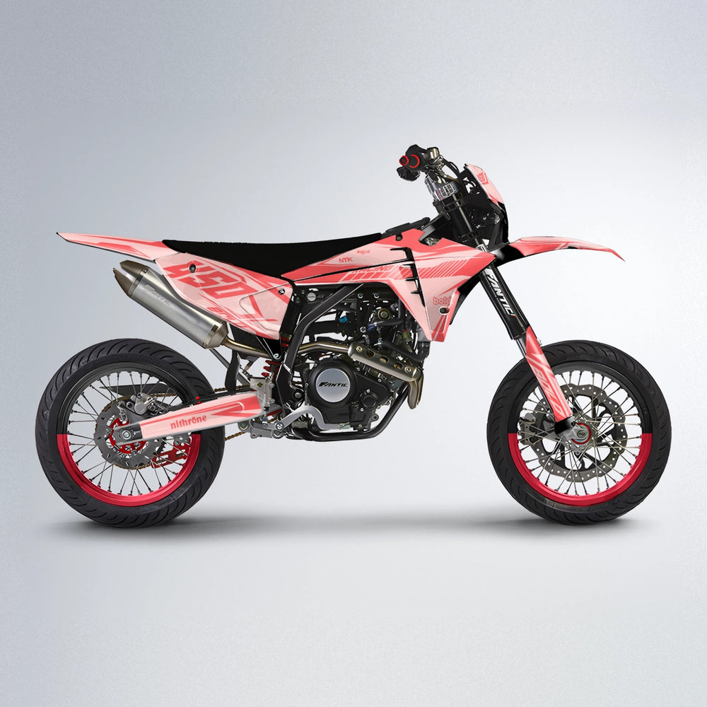 TEMPEST Fantic supermoto graphics kit in Red