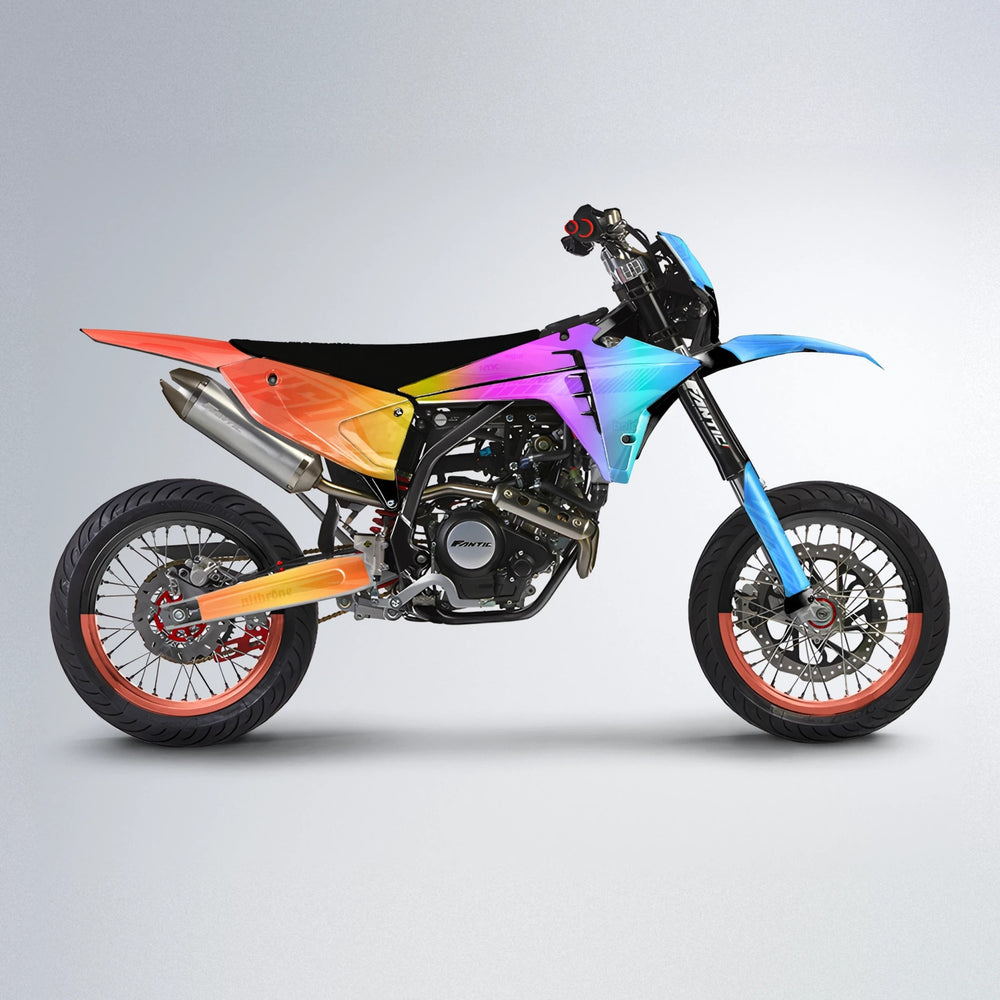 TEMPEST Fantic supermoto graphics kit in Sunset Fade