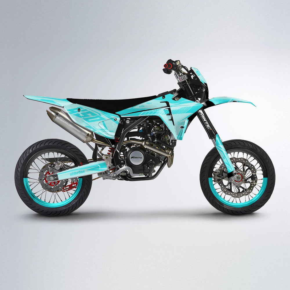 TEMPEST Fantic supermoto graphics kit in Teal