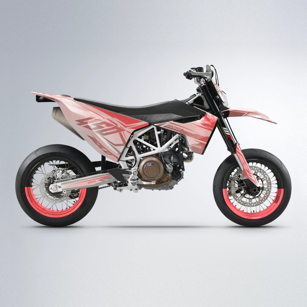 TEMPEST Husqvarna 701 supermoto graphics kit in Black & Red