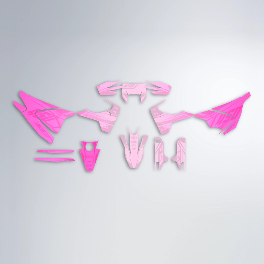 TEMPEST Husqvarna 701 graphics kit parts layout in Flamingo