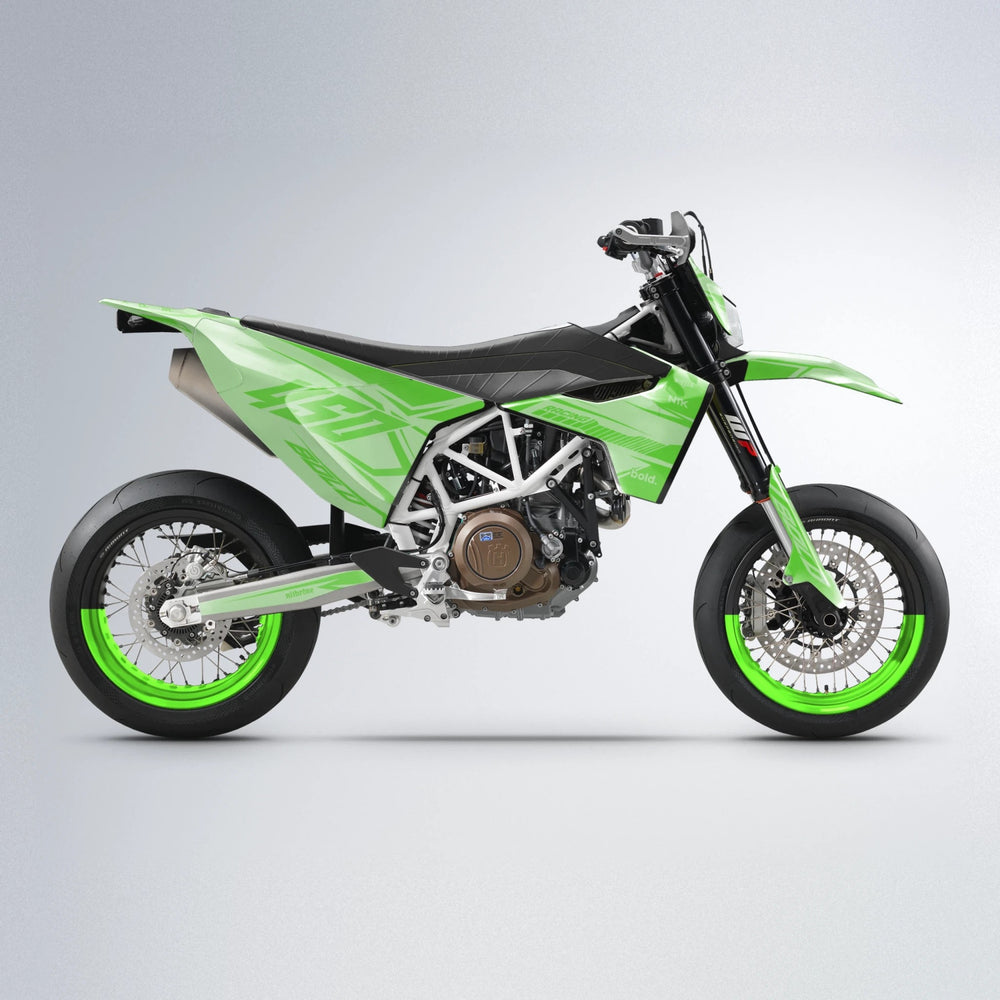 TEMPEST Husqvarna 701 supermoto graphics kit in Green