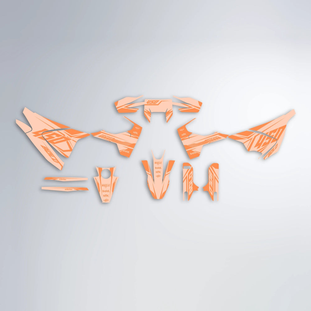 TEMPEST Husqvarna 701 graphics kit parts layout in Orange