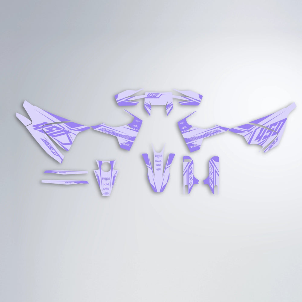 TEMPEST Husqvarna 701 graphics kit parts layout in Purple