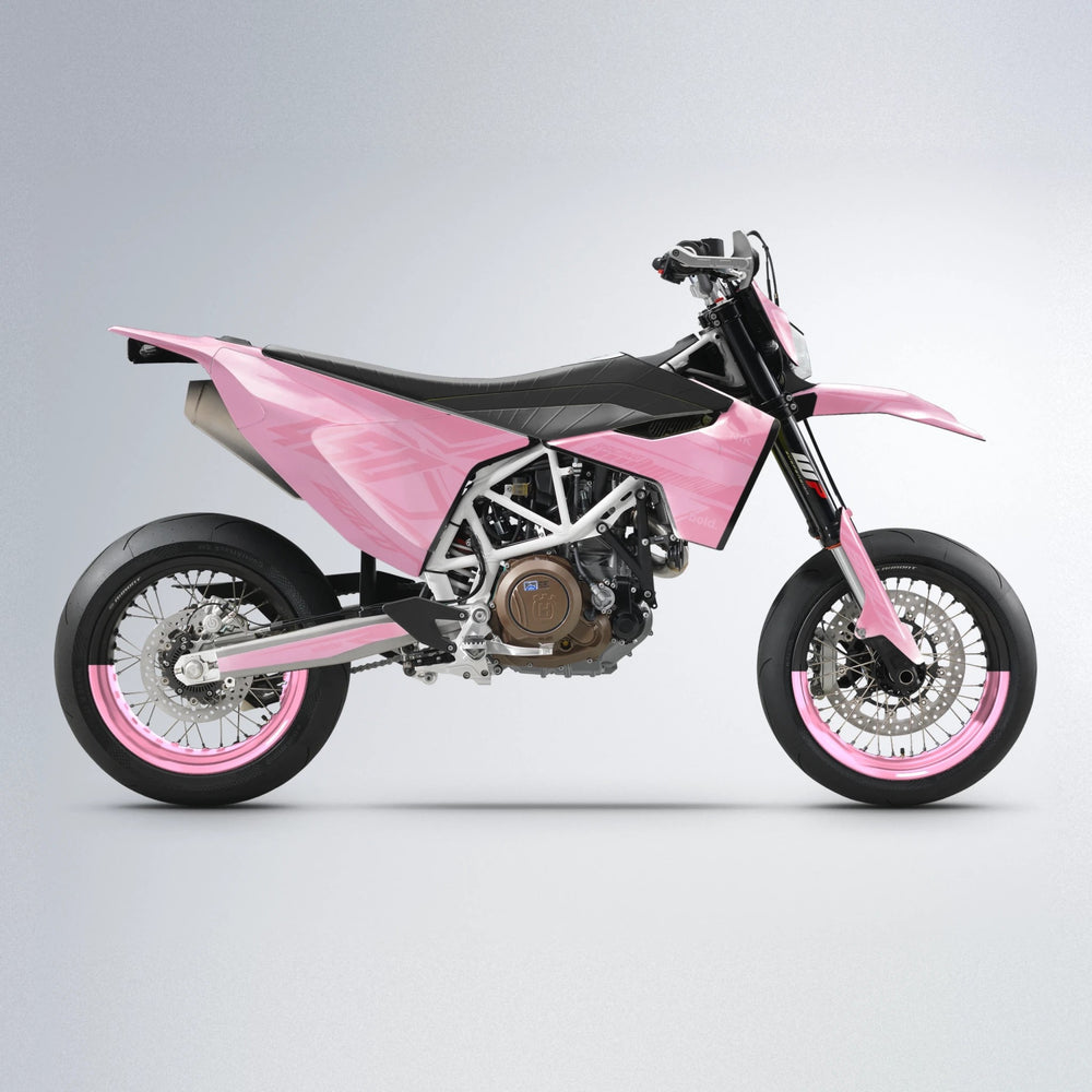 TEMPEST Husqvarna 701 supermoto graphics kit in Sakura Pink