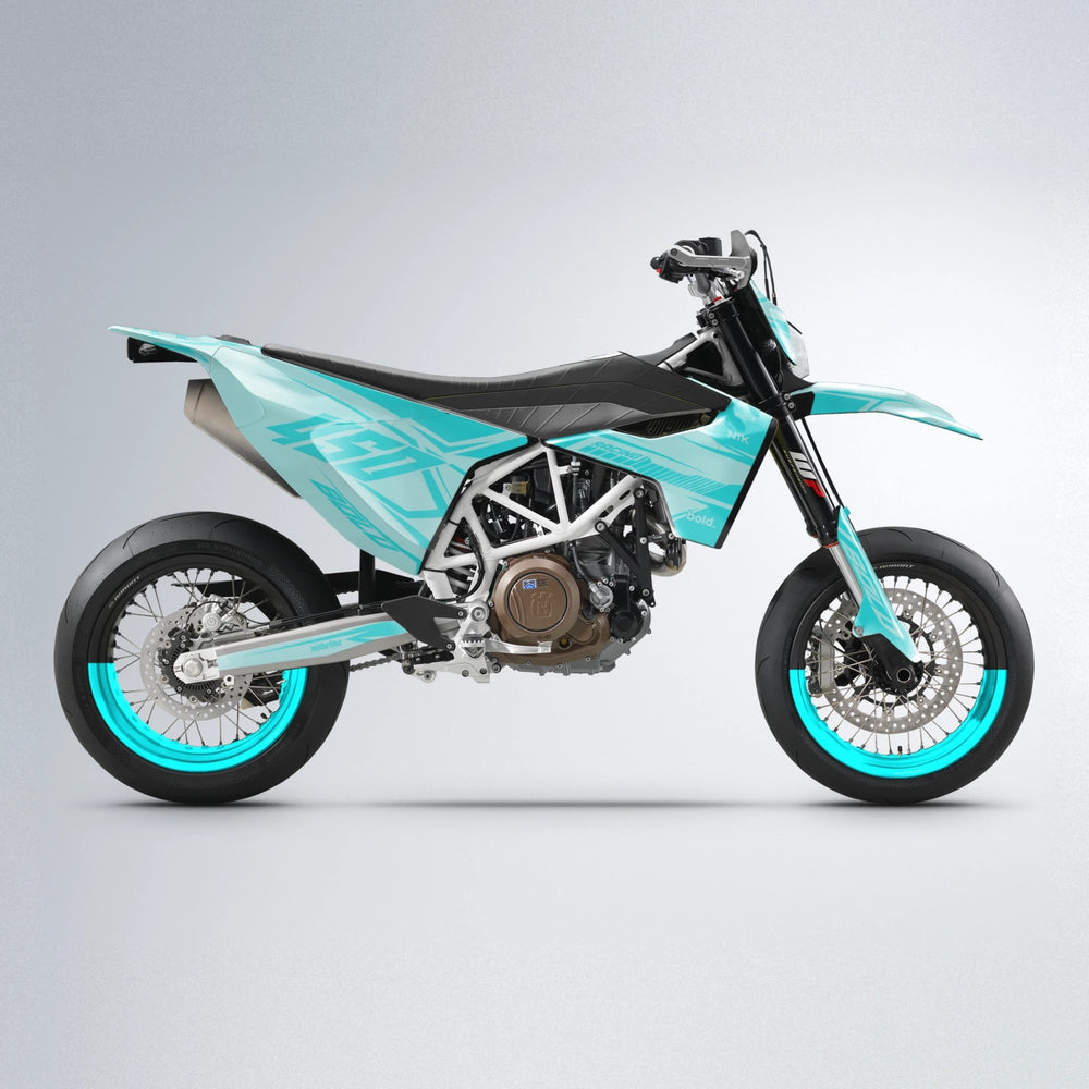 TEMPEST Husqvarna 701 supermoto graphics kit in Teal