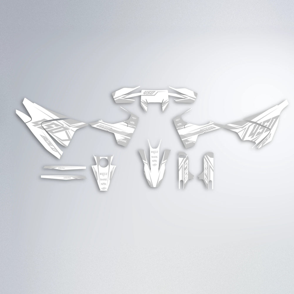 TEMPEST Husqvarna 701 graphics kit parts layout in White