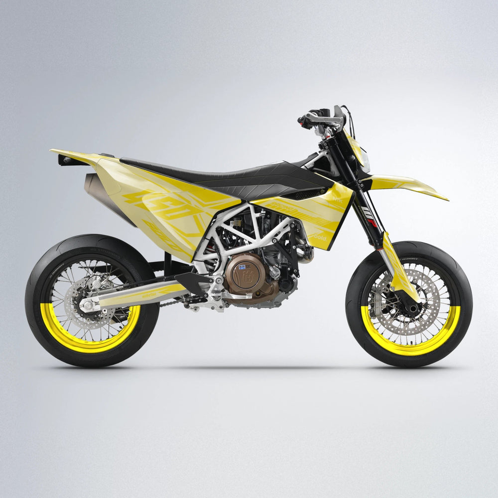 TEMPEST Husqvarna 701 supermoto graphics kit in Yellow