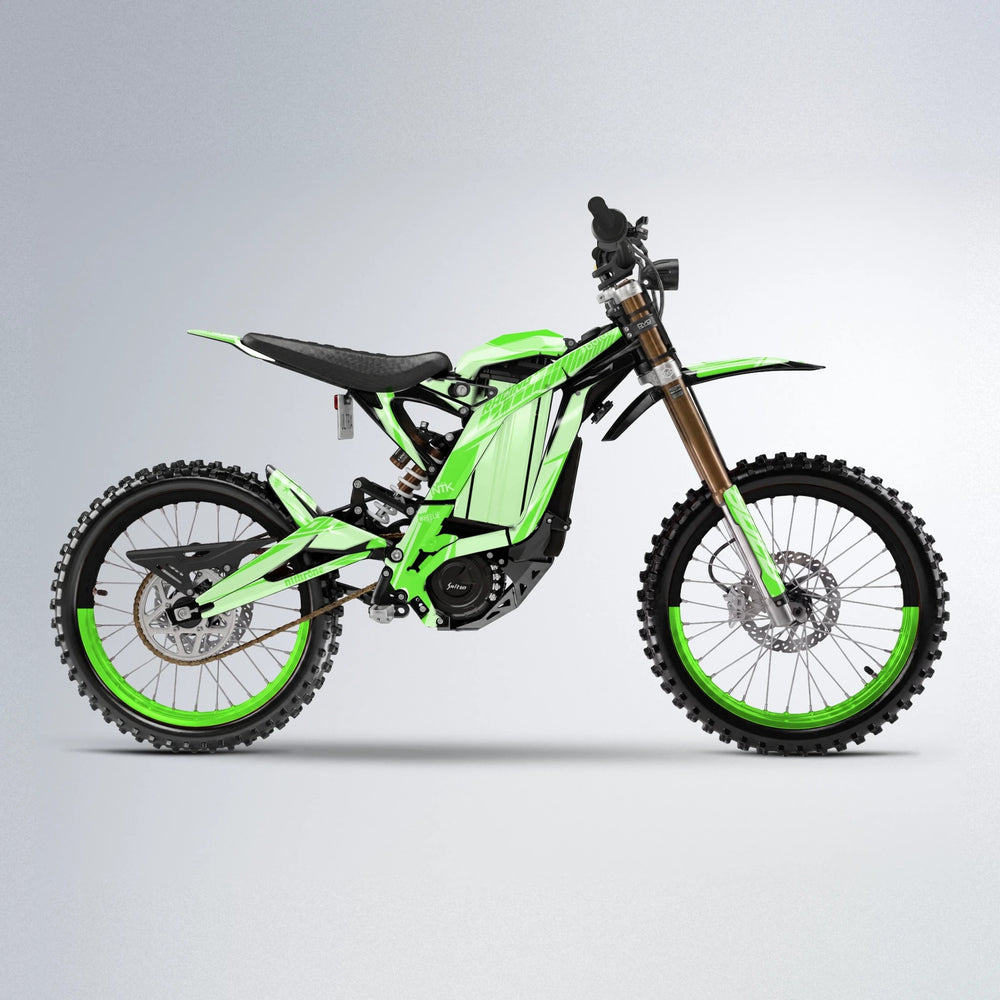 TEMPEST Sur-Ron Light Bee motocross graphics kit in Green
