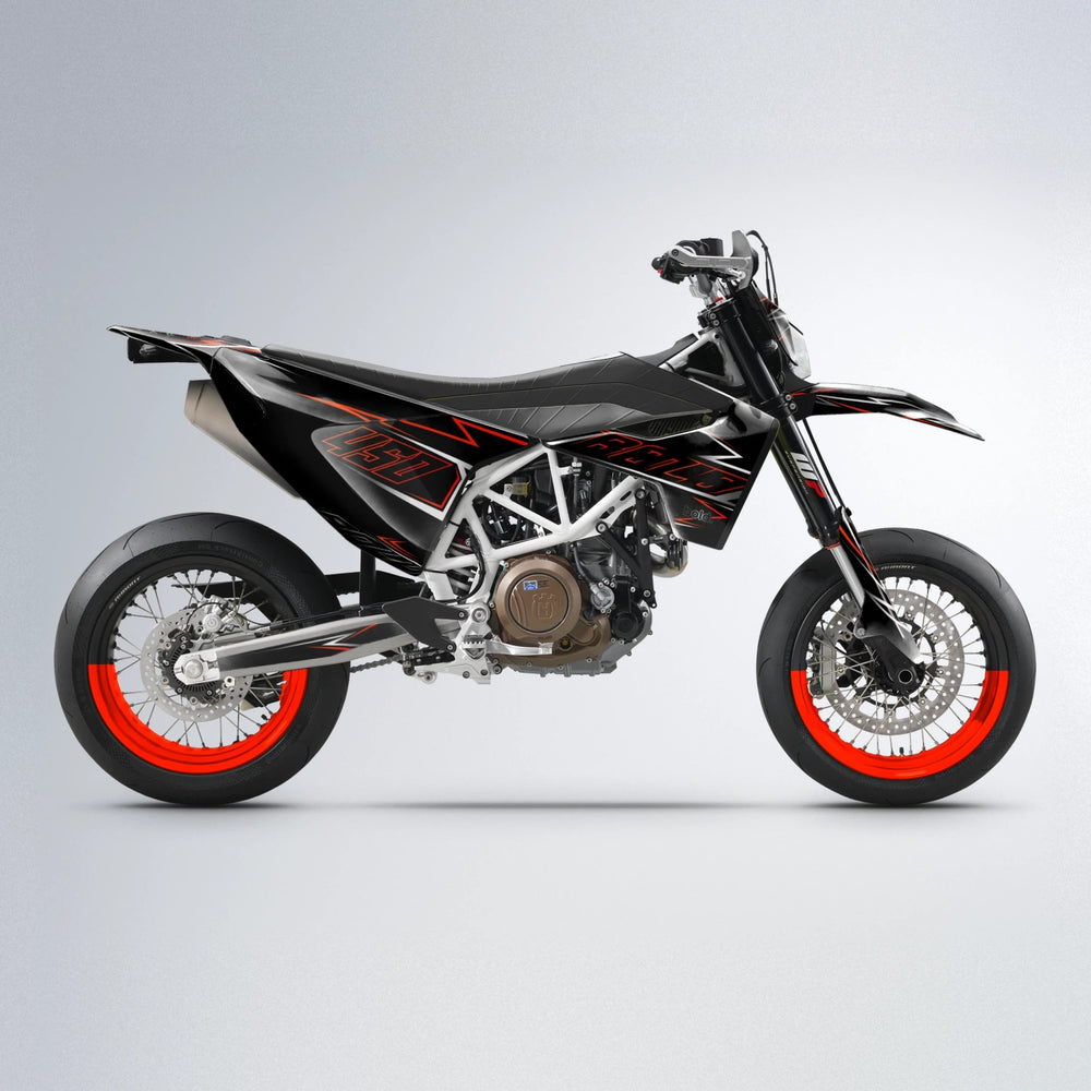 TEMPTATION Husqvarna 701 supermoto graphics kit in Orange