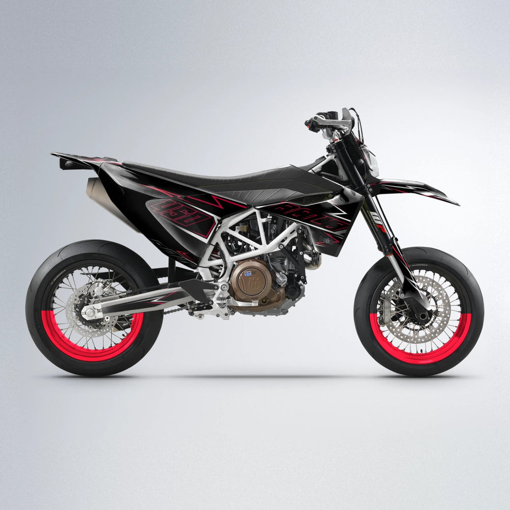 TEMPTATION Husqvarna 701 supermoto graphics kit in Red