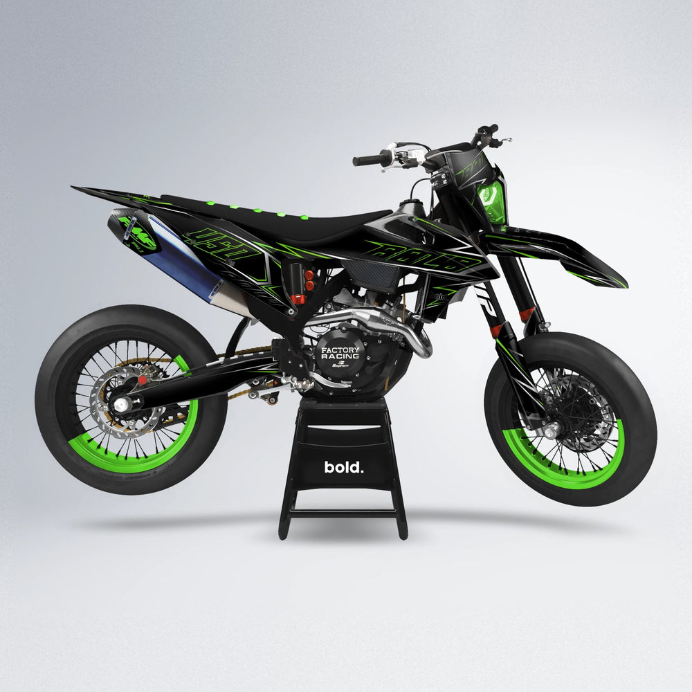 TEMPTATION supermoto graphics kit in Green