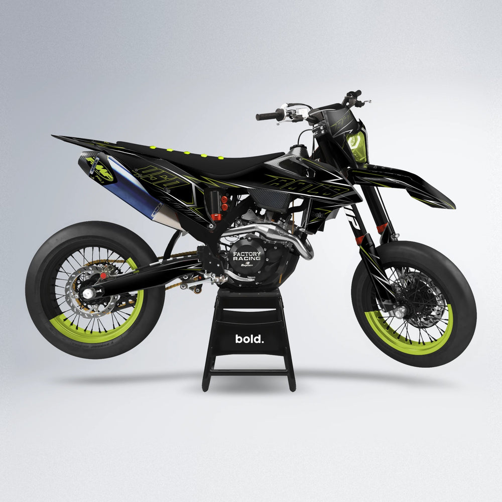 TEMPTATION supermoto graphics kit in Olive