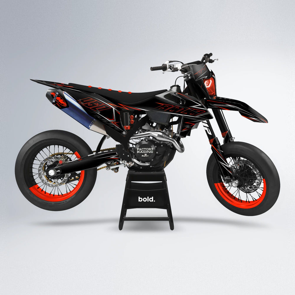 TEMPTATION supermoto graphics kit in Orange Regular