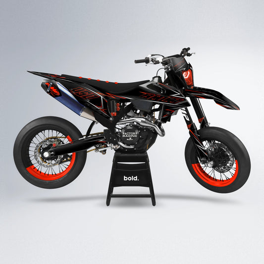 TEMPTATION supermoto graphics kit in Orange Regular