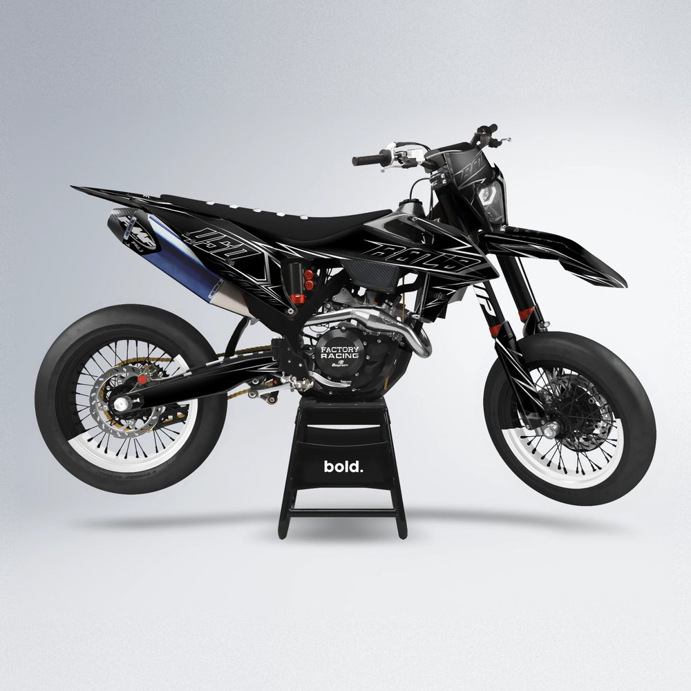 TEMPTATION supermoto graphics kit in White