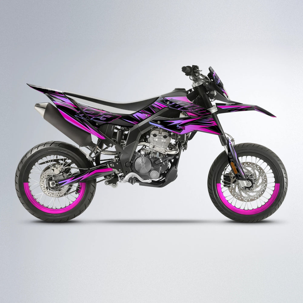 THUNDERSTRUCK Aprilia SX 125 supermoto graphics kit in Pink