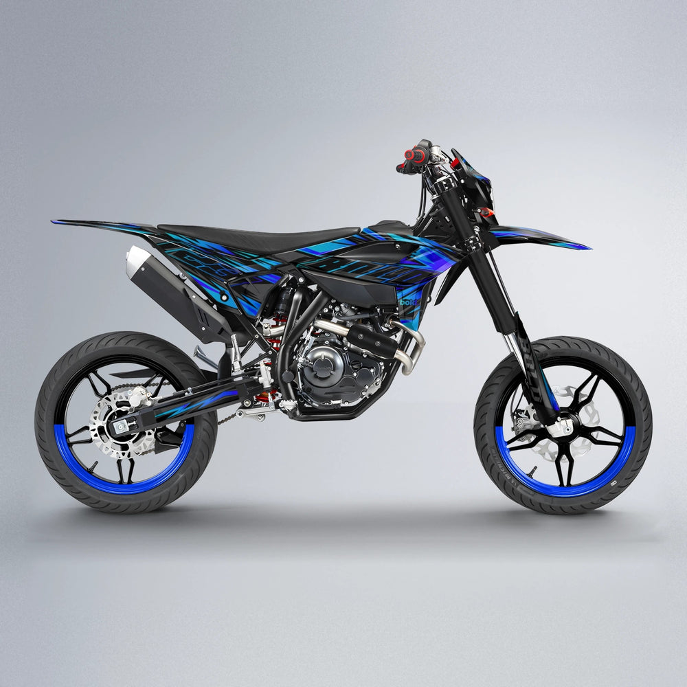THUNDERSTRUCK Beta supermoto graphics kit in Blue