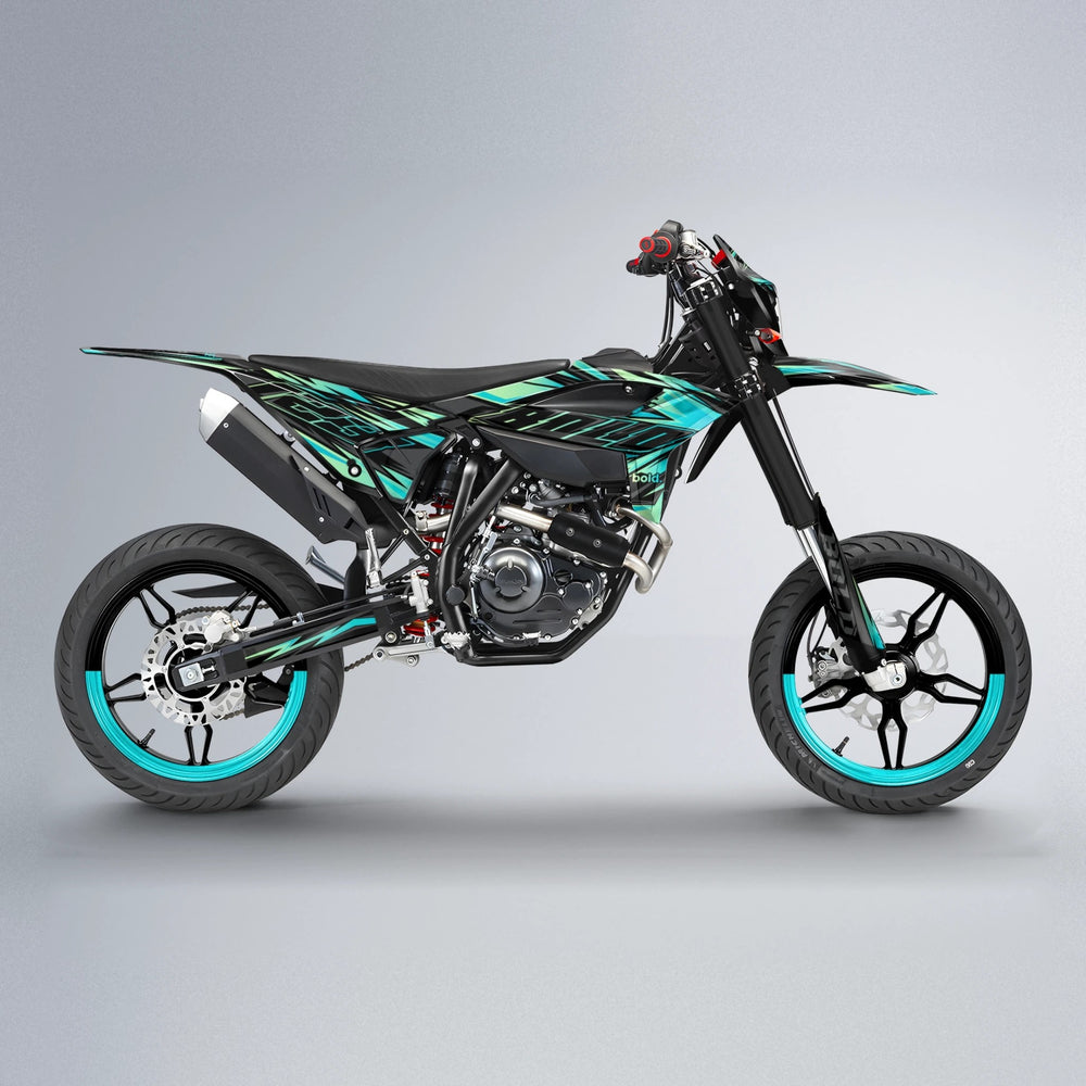 THUNDERSTRUCK Beta supermoto graphics kit in Teal