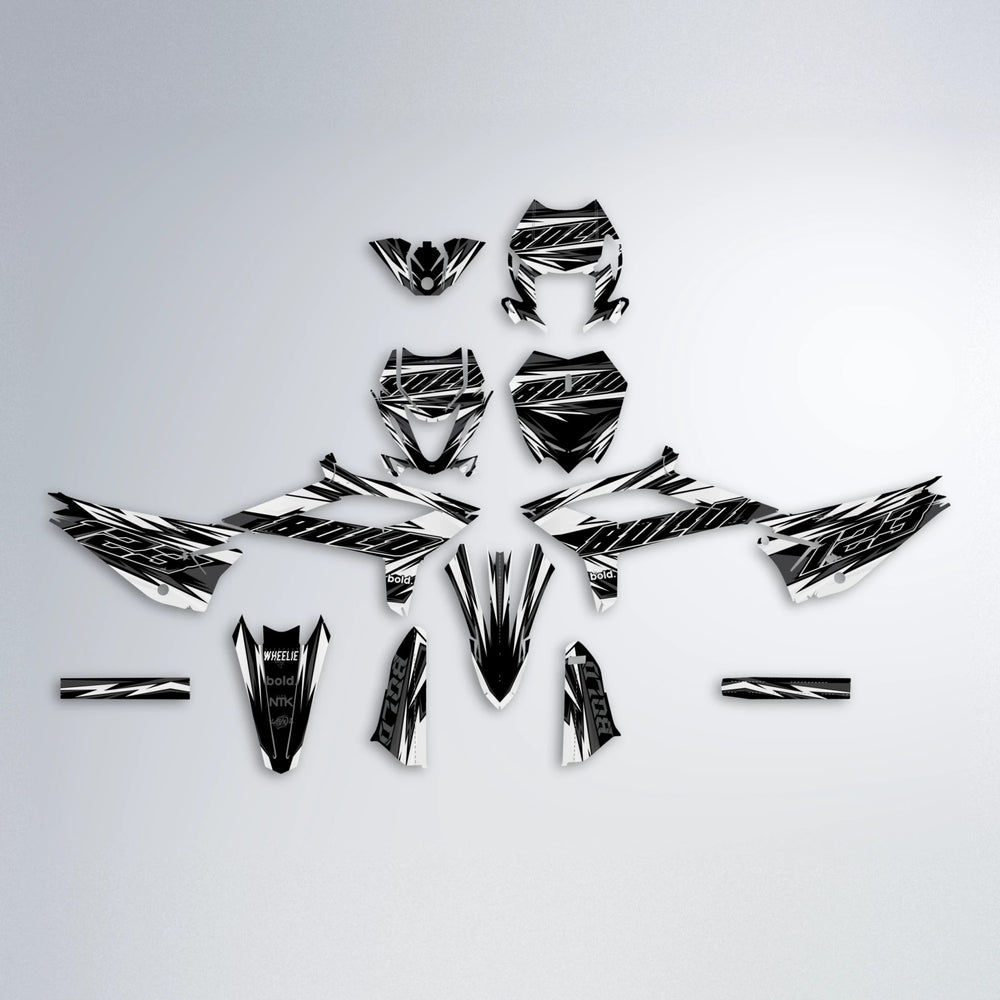 THUNDERSTRUCK Beta graphics kit parts layout in White