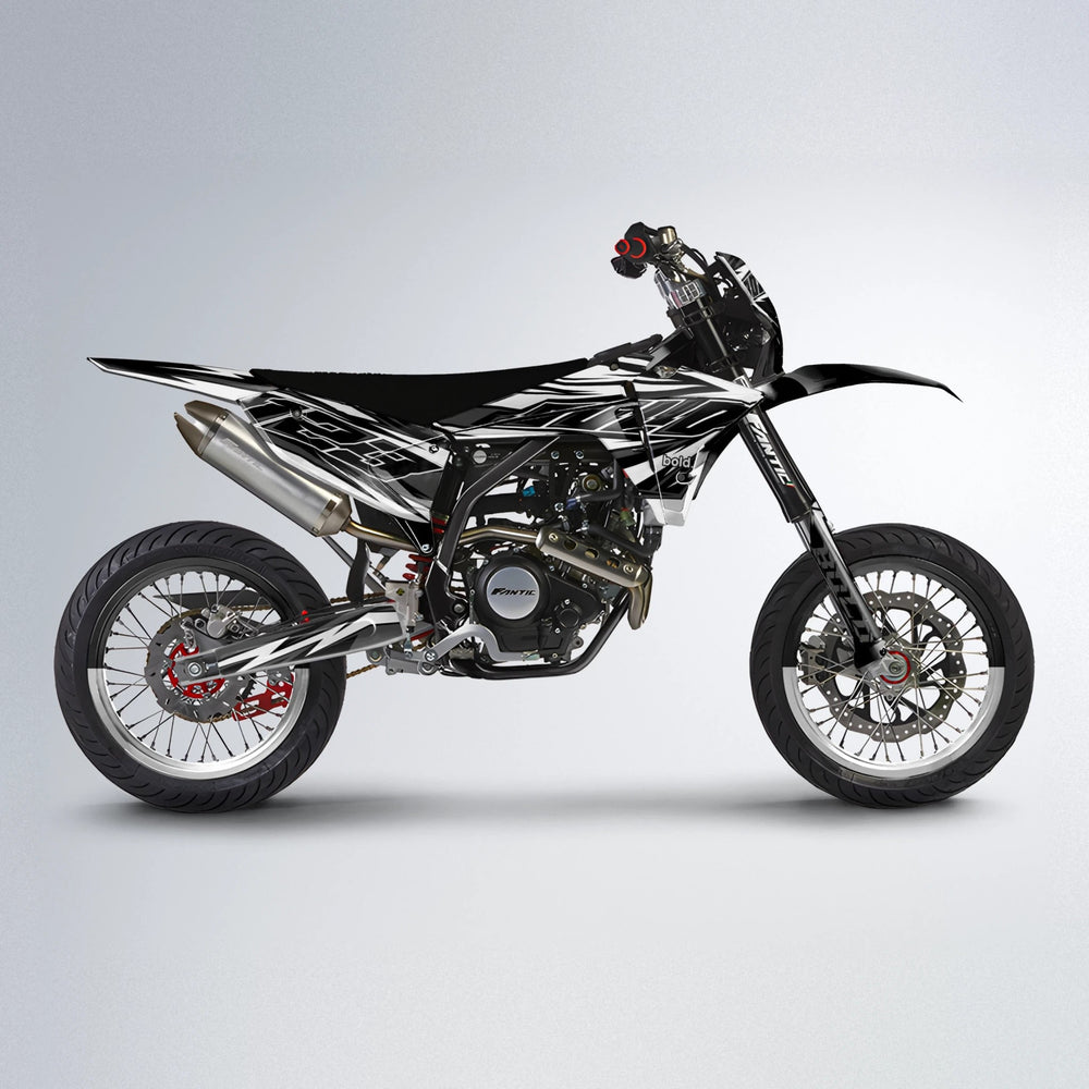 THUNDERSTRUCK Fantic supermoto graphics kit in White